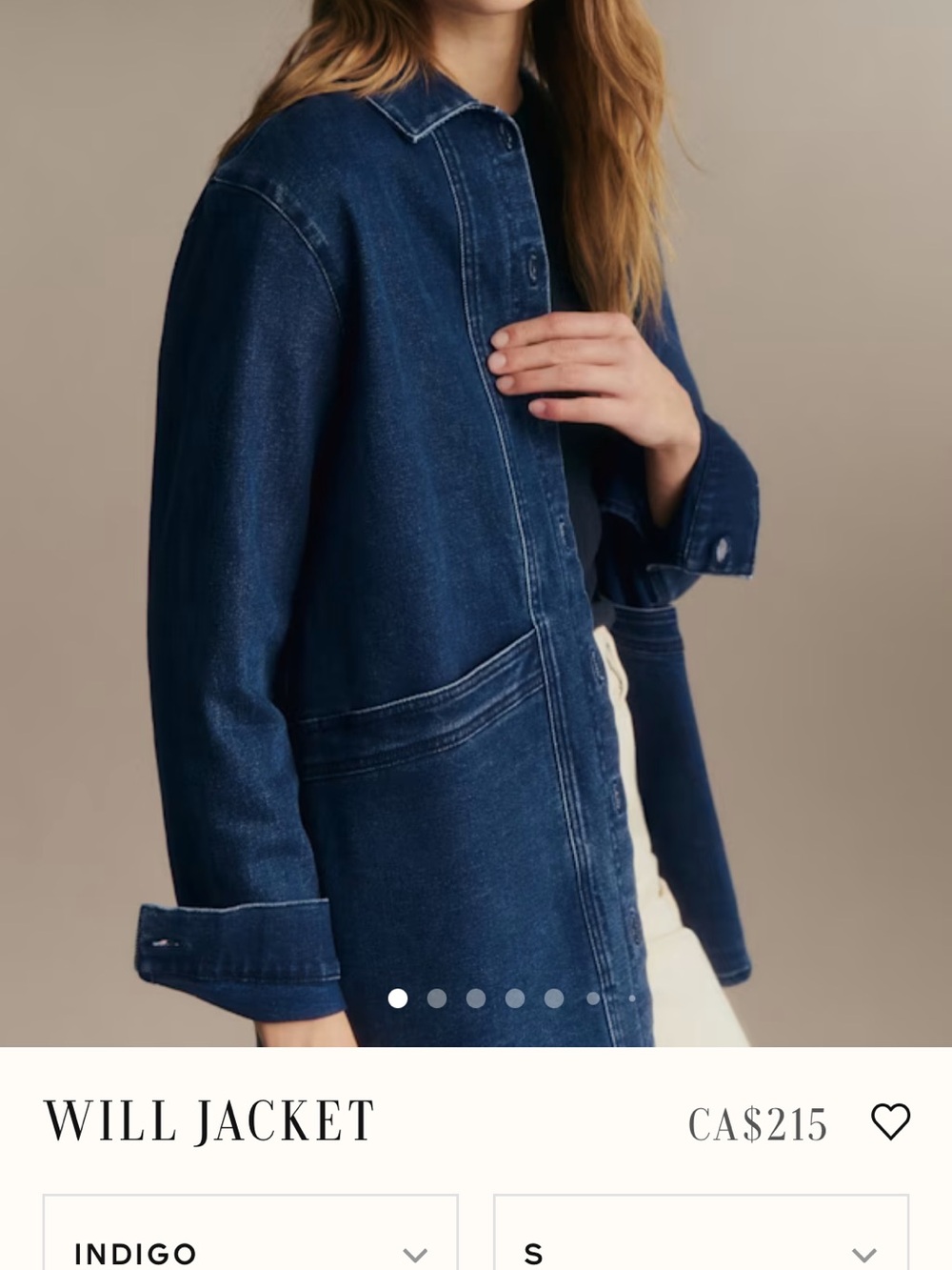 Sezane Indigo Denim Will Jacket - Women